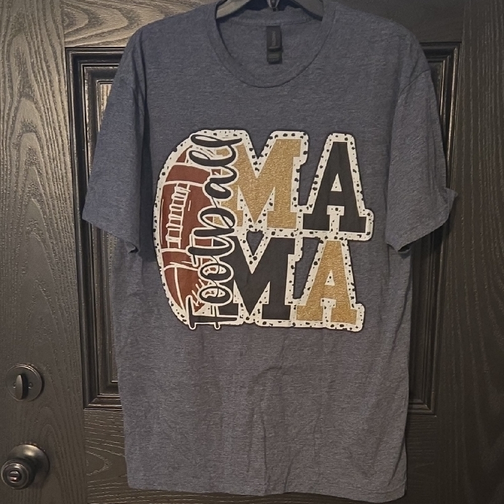 Gildan Navy Football Graphic Tee